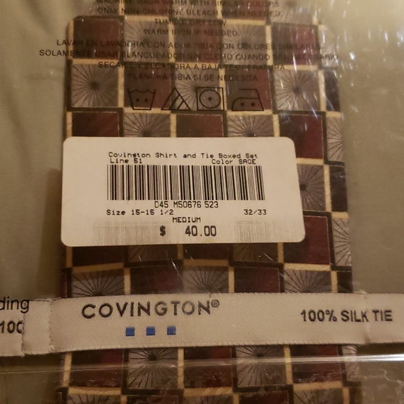 Brand new Covington dress shirt with tie - Picture 2 of 2
